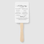 Moderne Blauwe Franse Bloem Bruiloftshandventilato Handwaaier (Achterkant)