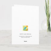 Moderne Blauwe Gaai Kerstkaart Feestdagen Kaart (Achterkant)