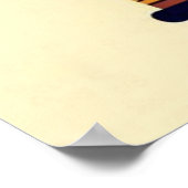 Moderne Blauwe Ganesha Vector Illustratie Godheid  Poster (Hoek)