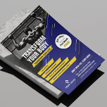 Moderne Blauwe & Gele Sport Gym Marketing Foto Flyer<br><div class="desc">Promoot uw trainingslessen of fitnessstudio met deze moderne Gym Flyer met fotoontwerp. Met een vet blauw en geel ontwerp met ruimte voor één foto, uw logo, label lijn of kop, USP's en diensten, evenals een promotionele badge om een speciale korting of aanbieding toe te voegen. U kunt alle tekst en...</div>