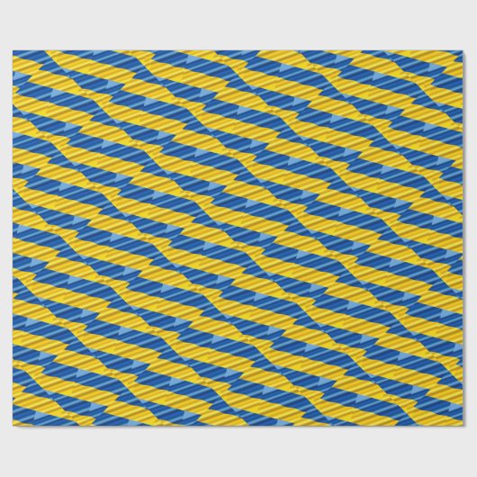 Moderne Blauwe Gele Vrede Geen Oorlog Oekraïne geï Cadeaupapier (Vlak)