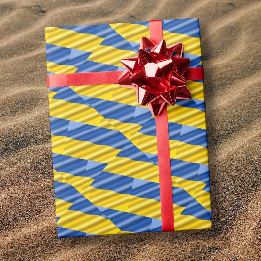 Moderne Blauwe Gele Vrede Geen Oorlog Oekraïne geï Cadeaupapier