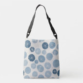 Moderne Blauwe Geometrisch Crossbody Tas (Achterkant)