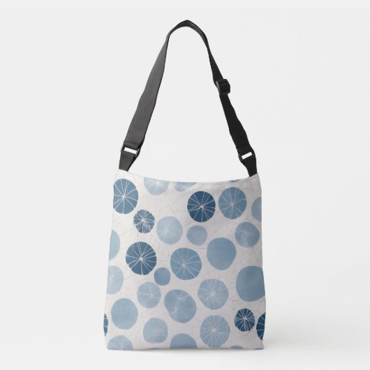 Moderne Blauwe Geometrisch Crossbody Tas (Voorkant)