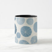 Moderne Blauwe Geometrisch Mok (Midden)
