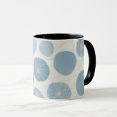 Moderne Blauwe Geometrisch Mok (Voorkant rechts)