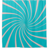 Moderne blauwe geometrische abstracte blauwe patro douchegordijn (Voorkant)