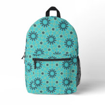 Moderne Blauwe Geometrische Burst Rugzak