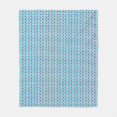 Moderne Blauwe Geometrische Driehoek Patroon Knus Fleece Deken (Voorkant)