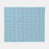 Moderne Blauwe Geometrische Driehoek Patroon Knus Fleece Deken (Voorkant (Horizontaal))