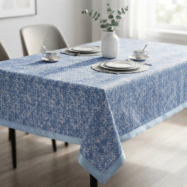 Moderne Blauwe Geometrische Driehoek Patroon Minim Tafelkleed