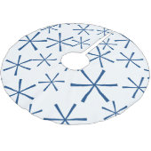 Moderne blauwe geometrische Star Pattern Tree Skir Kerstboom Rok (Gekanteld)