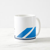 Moderne Blauwe Geometrische Zakelijke Mok (Voorkant rechts)