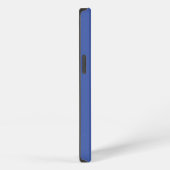 Moderne Blauwe Gepersonaliseerde Monogramnaam iPhone Hoesje (Rechterkant)