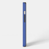 Moderne Blauwe Gepersonaliseerde Monogramnaam iPhone Hoesje (Linkerkant)