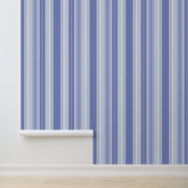 Moderne Blauwe Gestreepte Behang
