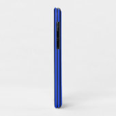 Moderne Blauwe Gestreepte Eenvoudige Chic Ontwerp Case-Mate iPhone Case (Achterkant/links)