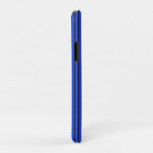 Moderne Blauwe Gestreepte Eenvoudige Chic Ontwerp Case-Mate iPhone Case (Achterkant/rechts)