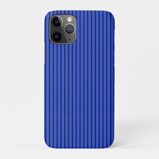 Moderne Blauwe Gestreepte Eenvoudige Chic Ontwerp Case-Mate iPhone Case (Achterkant)