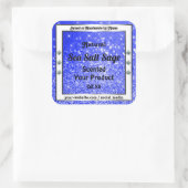 Moderne blauwe glazige mousserende sterren Product Vierkante Sticker (Tas)