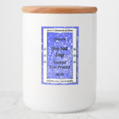 Moderne blauwe glazige mousserende sterren Product Voedselcontainer Etiket (Voorkant)