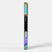 Moderne Blauwe Glitter Agaat Case-Mate iPhone Case (Achterkant / Rechts)