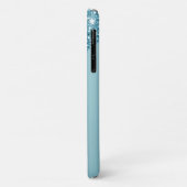 Moderne Blauwe Glitter Custom Liefde Paar Foto Case-Mate iPhone Case (Achterkant/links)