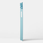 Moderne Blauwe Glitter Custom Liefde Paar Foto Case-Mate iPhone Case (Achterkant / Rechts)