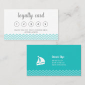 Moderne blauwe golven klantenkaartje (Voorkant / Achterkant)