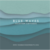 Moderne blauwe golven sticker (Voorkant)