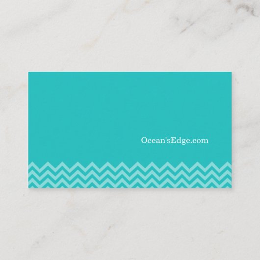 Moderne blauwe golven visitekaartje (Achterkant)