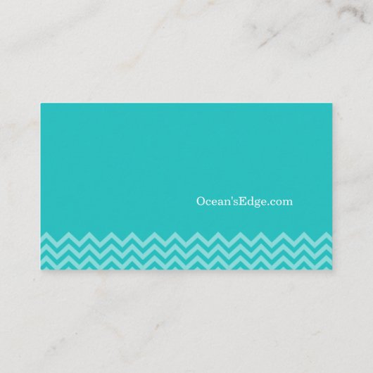 Moderne blauwe golven visitekaartje (Achterkant)