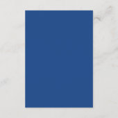 Moderne blauwe golvende kader QR-code trouw-RSvp Informatiekaartje (Achterkant)