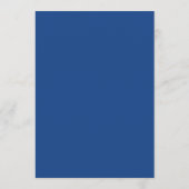 Moderne Blauwe Golvende Lijst Huwelijk Menu (Achterkant)