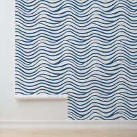 Moderne Blauwe Golvende Strepen