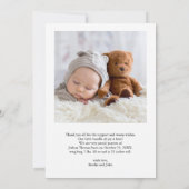 Moderne Blauwe Gors Vlag Hallo Geboorteaankondigin Kaart (Achterkant)