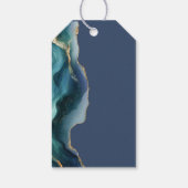 Moderne Blauwe & Gouden Afstudeerfeest Bedankt Cadeaulabel (Achterkant)