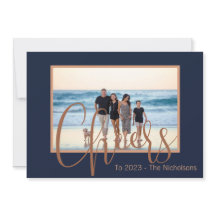 Moderne Blauwe & Gouden Kalendere Foto voor Nieuwj