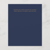 Moderne blauwe goudprijsbinding nodigt ons uit (Achterkant)
