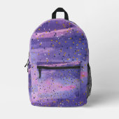 Moderne Blauwe gradiënt kosmos ruimte galaxy meisj Bedrukte Rugzak (Voorkant)