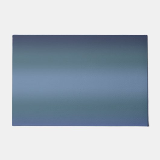 Moderne blauwe gradiënt Waterverf sterrenstelsel Deurmat (Voorkant)