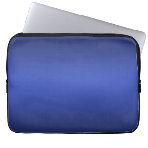 Moderne blauwe gradiënt Waterverf sterrenstelsel Laptop Sleeve