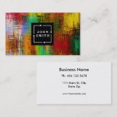 Moderne Blauwe Graffiti Cool Abstracte Kunst Visitekaartje (Voorkant / Achterkant)