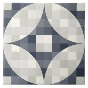 moderne blauwe grijze en beige keramische Tegel ui Tegeltje