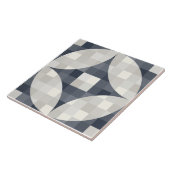 moderne blauwe grijze en beige keramische Tegel ui Tegeltje (Zijkant)