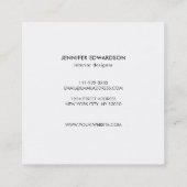 Moderne blauwe groene blauwgroen waterverf splash vierkante visitekaartje (Achterkant)