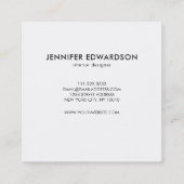 Moderne blauwe groene blauwgroen waterverf splash vierkante visitekaartje (Achterkant)