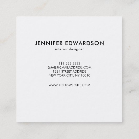 Moderne blauwe groene blauwgroen waterverf splash vierkante visitekaartje (Achterkant)