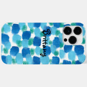 Moderne blauwe groene mogelijkheden Abstracte kuns Case-Mate iPhone Case (Achterkant (horizontaal))