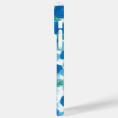 Moderne blauwe groene mogelijkheden Abstracte kuns Case-Mate iPhone Case (Achterkant / Links)